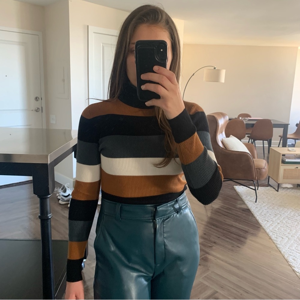 Zara striped turtleneck